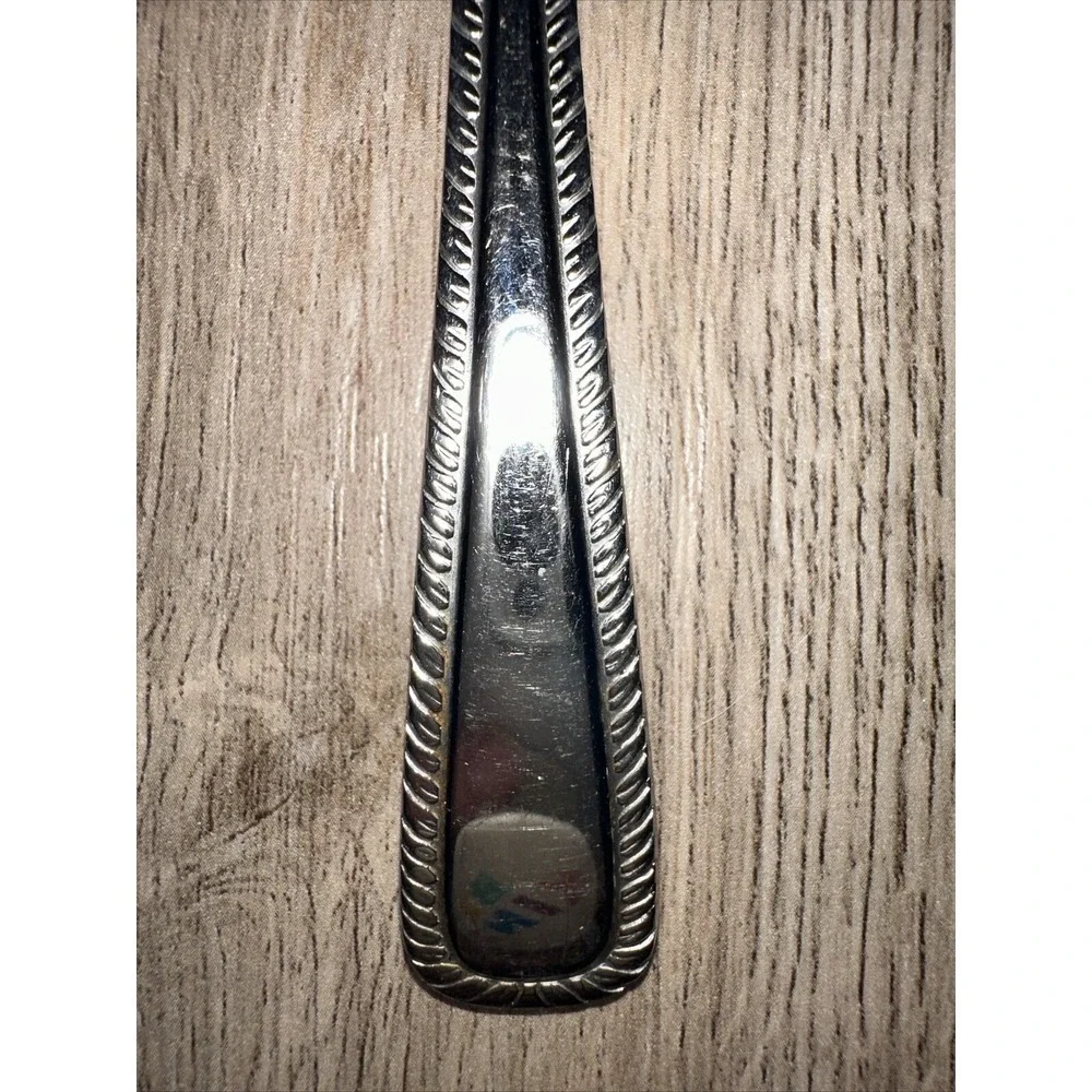 2 PCs 18/8 Japan Stainless Wallace ASHCROFT Oval‎ Soup Spoons 7